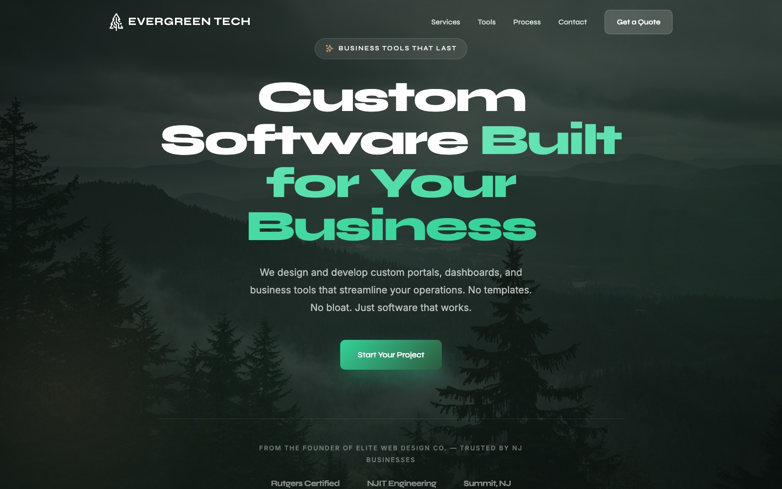 Evergreen Tech, Custom software built for your business